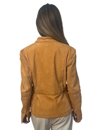 Banana Republic Camel Leather Jacket. Size: S