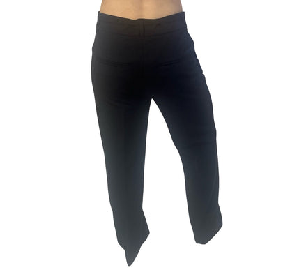 Second Female Black Nylon Belted Trousers. Size: S