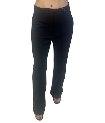 Second Female Black Nylon Belted Trousers. Size: S