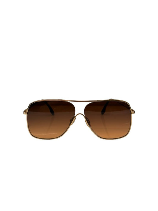 Victoria Beckham Gold/Gradient Brown Oversized Glasses.