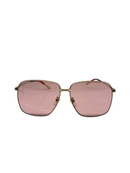 Gucci GG0394S Soft Pink Oversized Square Lens Glasses.