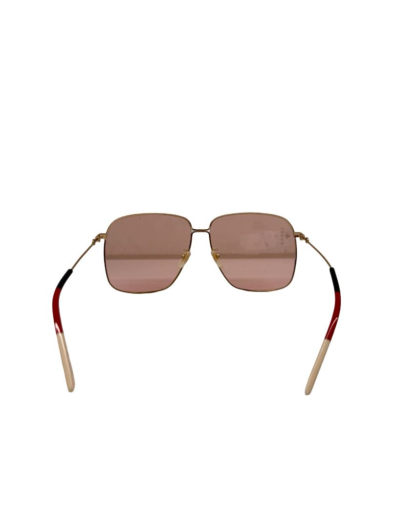 Gucci GG0394S Soft Pink Oversized Square Lens Glasses.