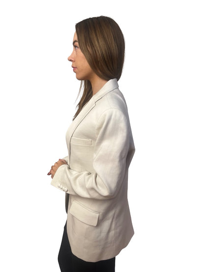 O.P On Parks Light Grey Linen Blazer. Size: 6