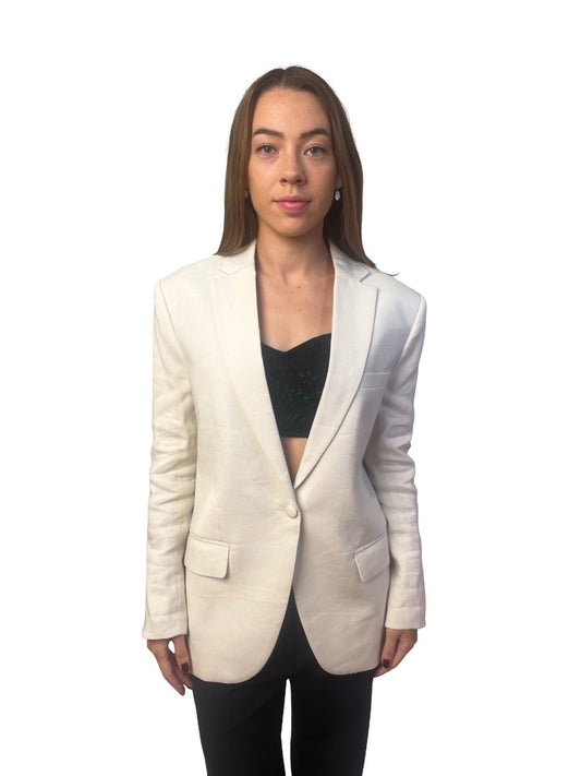 O.P On Parks Light Grey Linen Blazer. Size: 6