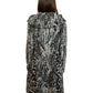 Giorgio Armani Black & Grey Animal Print Coat. Size: 46