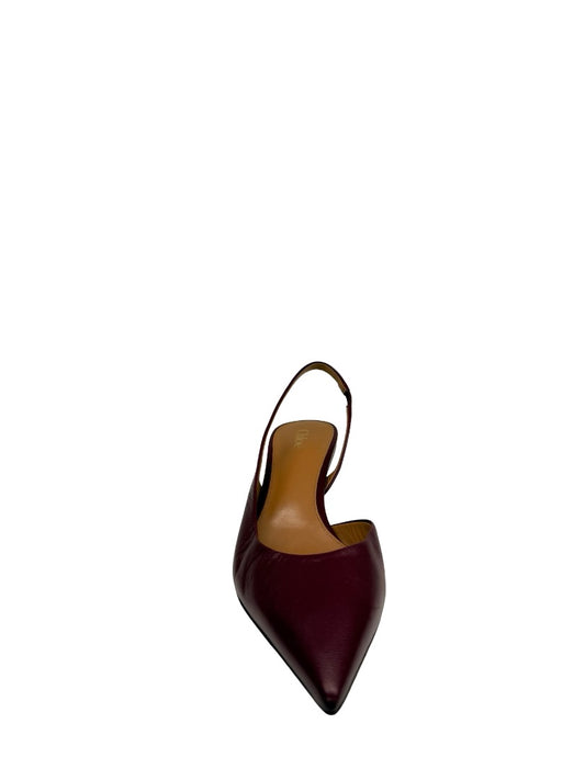 Chloe 'Marcie 50' Burgundy Leather Slingback Heels. Size: 36