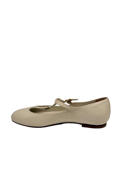 Chloe 'Marcie' Cream Leather Ballet Flats. Size: 36.5