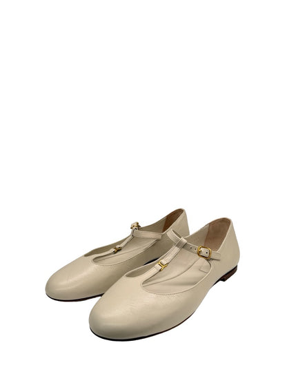 Chloe 'Marcie' Cream Leather Ballet Flats. Size: 36.5