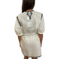 Isabel Marant Cream W Black Trim Cotton Draw String Dress. Size: 44