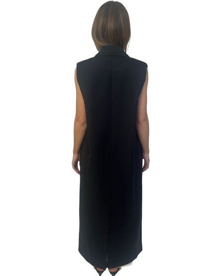 Sass & Bide Black 'Atomic' Longline Vest Coat. Size: 8