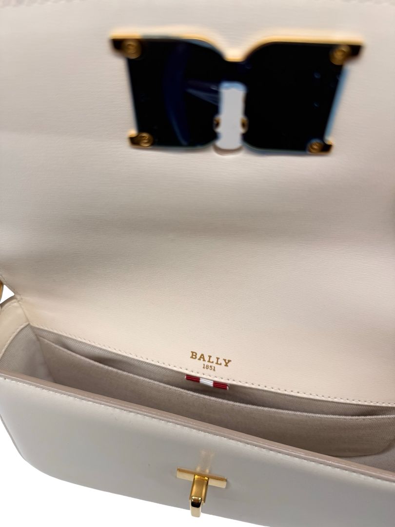 Bally Cream 'Brodye' Leather Crossbody Bag.