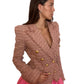 Balmain Blush 8-Button Tweed Jacket. Size: 40