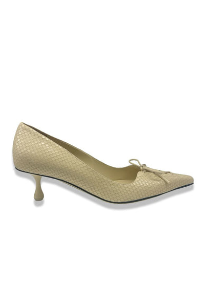 Jimmy Choo Cream Leather Lace 'Scarlett 50' Pumps. Size: 38