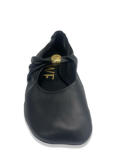 Loewe Black 'Pebble Soft Ballerina' Flats. Size: 38