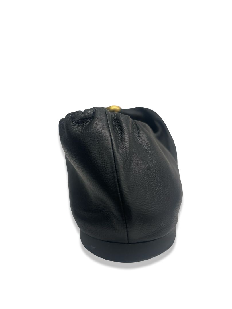 Loewe Black 'Pebble Soft Ballerina' Flats. Size: 38