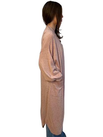 Flannel Pink Cashmere Long Cardigan. Size: M/L