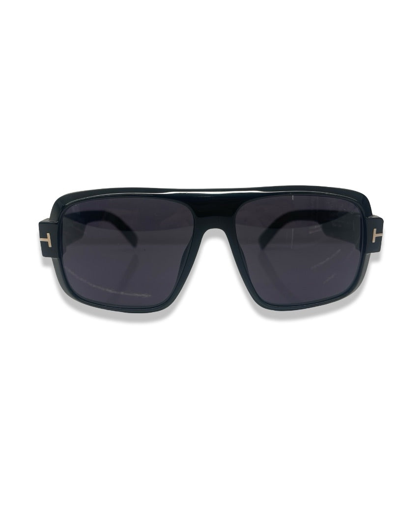 Tom Ford Black William Aviator Sunglasses.