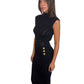 Balmain Black Knit Halter Midi Dress. Size: 38