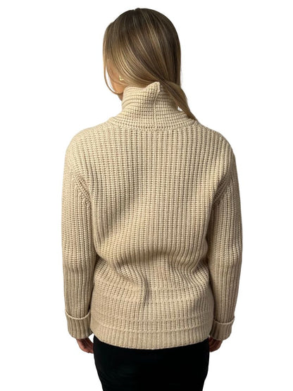 House of Cashmere Biege Button Up Cashmere Cardigan. Size: 44