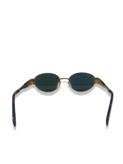 Celine Green Oval Lens Sunglasses