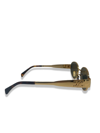 Celine Green Oval Lens Sunglasses