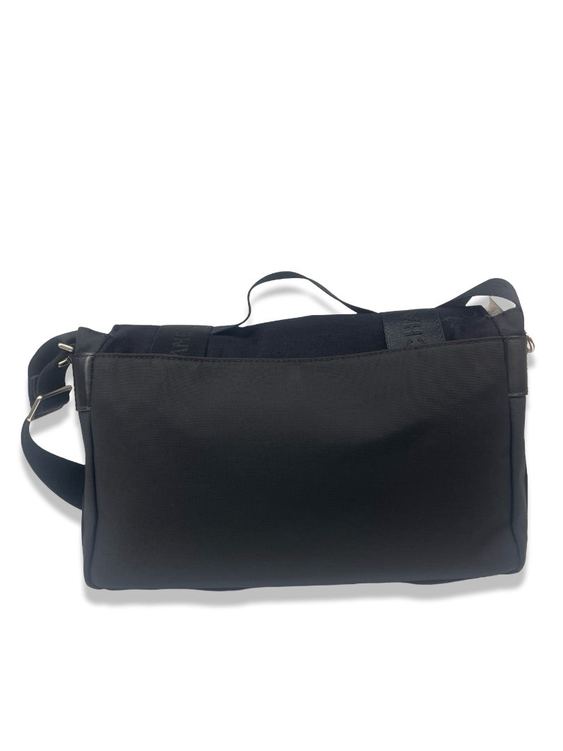 Chanel Black Vintage Messenger Shoulder Bag Felt/Canvas.