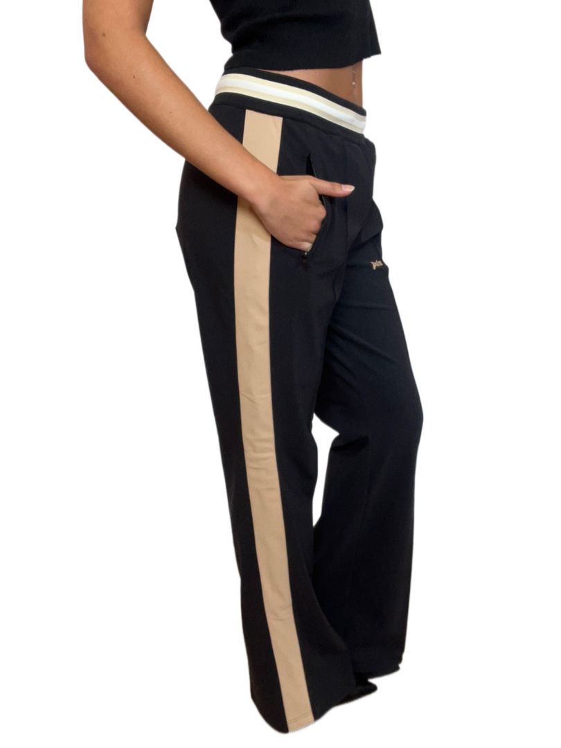Palm Angels Black Nude Ultralight Flare Track Pants . Size: M