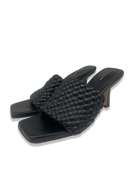 Scanlan Theodore Black Braided Leather Heel Mule Sandals. Size: 38