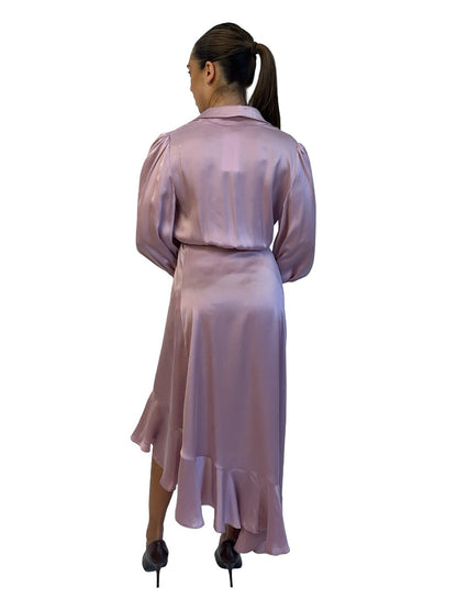 Zimmermann Lilac Silk Wrap Maxi Dress. Size: 1