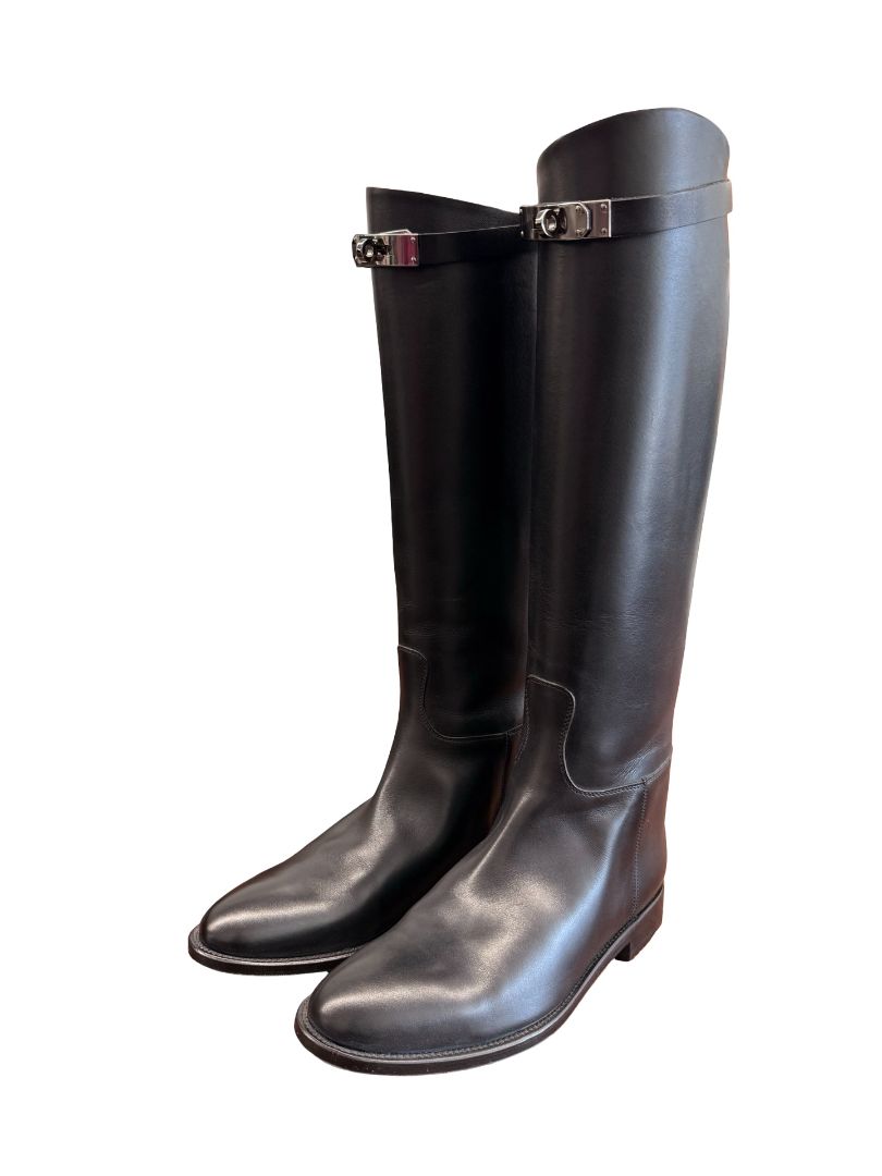 Hermes Black Jumping Boots. Size: 38.5