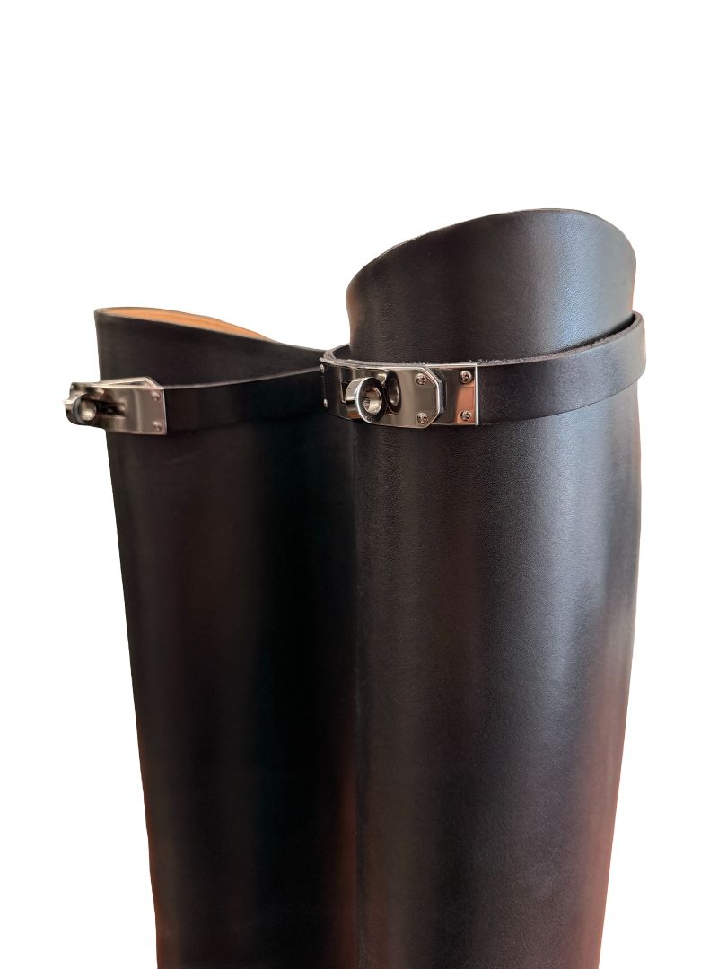 Hermes Black Jumping Boots. Size: 38.5