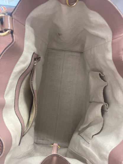 Gucci Nude Patent Leather Soho Tote Bag.