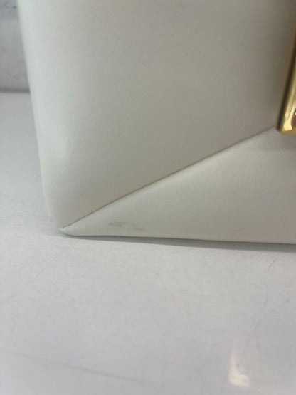 Valentino Garavani Cream/Gold One Stud Small Leather Shoulder Bag.