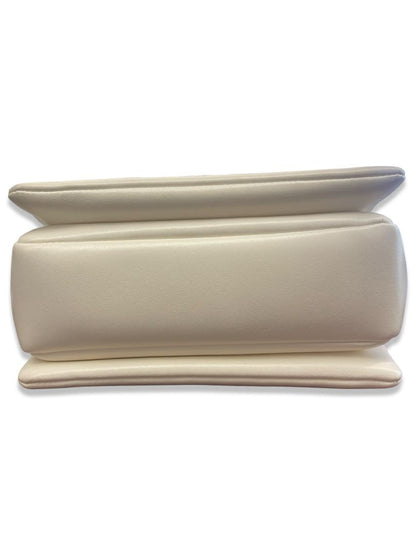 Valentino Garavani Cream/Gold One Stud Small Leather Shoulder Bag.