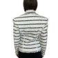 Balmain 6 Button Tweed Jacket White/Black Size:40