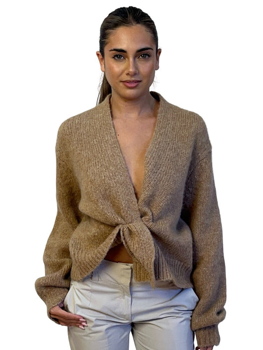 Scanlan Theodore Camel Wool/Alpaca Safety Pin Knit. Size: S