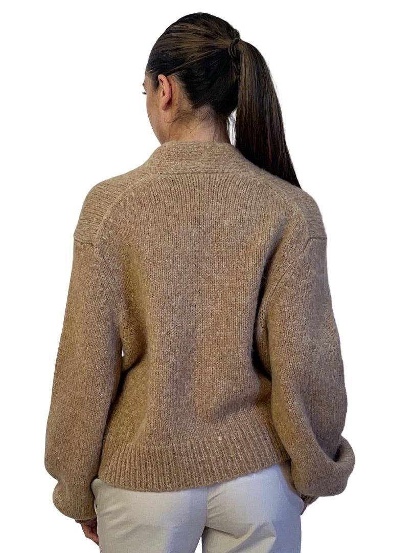 Scanlan Theodore Camel Wool/Alpaca Safety Pin Knit. Size: S