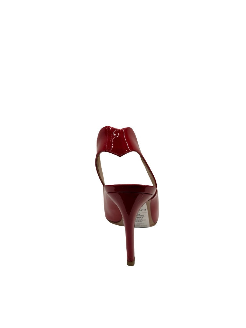 Christian Dior Red Obsesse-D Patent Calfskin Slingback Pump. Size: 37.5