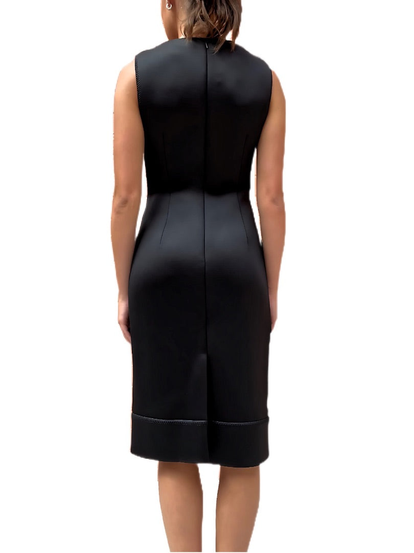 Prada Black Sleeveless Stretch Dress. Size: 40