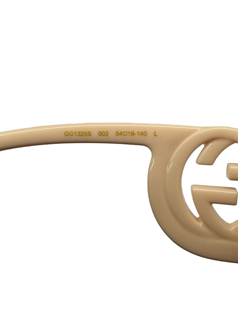 Gucci Ivory 'GG1325S' Interlocking GG Sunglasses.