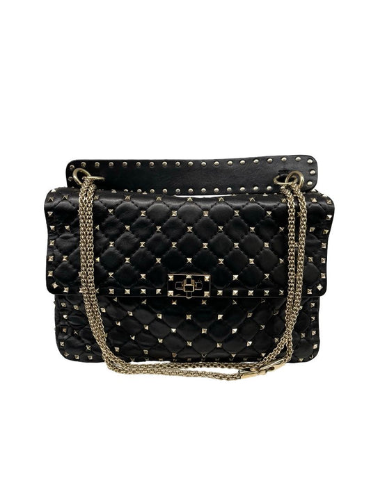 Valentino Garavani Black Rockstud 'Spike' Handbag. Size: Medium
