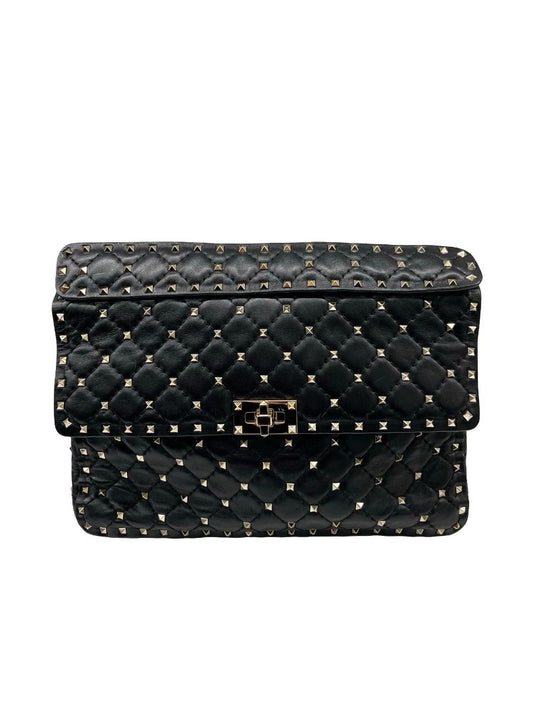 Valentino Garavani Black Rockstud 'Spike' Handbag. Size: Medium