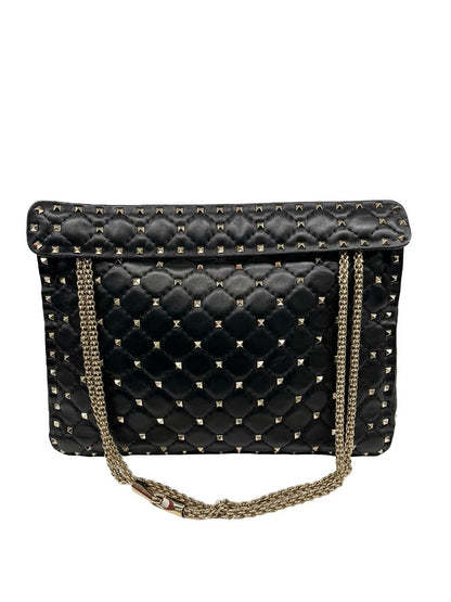 Valentino Garavani Black Rockstud 'Spike' Handbag. Size: Medium