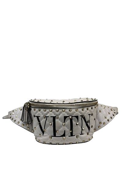 Valentino Garavani Rockstud 'Spike' White Bumbag.
