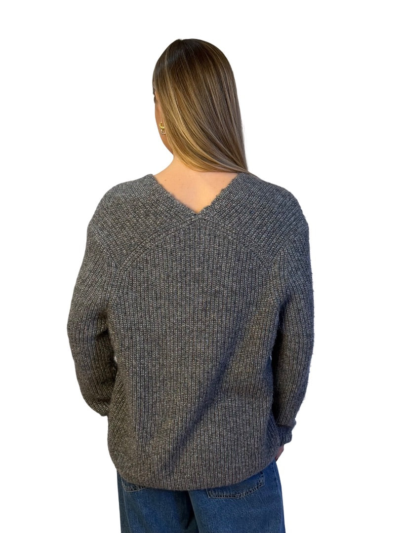 Scanlan Theodore Grey / Multi-Colour Merino Metallic Blend Sweater. Size: M