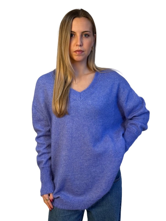 Scanlan Theodore Blue Mohair Blend Sweater. Size: All