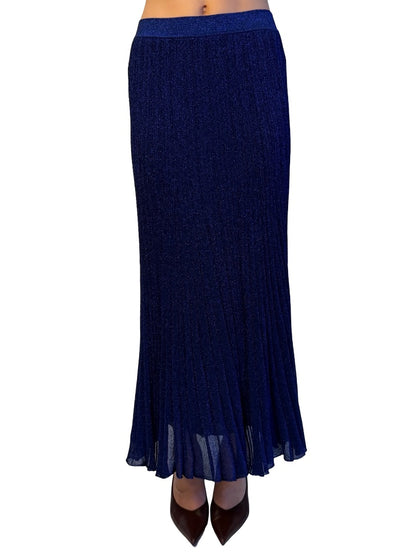Missoni Deep Blue Metallic Maxi Skirt. Size: 42