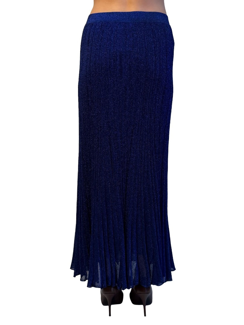 Missoni Deep Blue Metallic Maxi Skirt. Size: 42