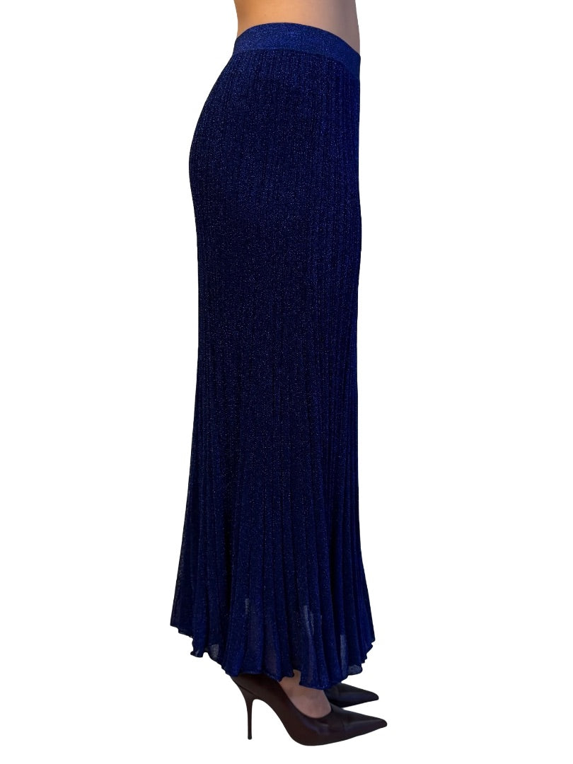 Missoni Deep Blue Metallic Maxi Skirt. Size: 42