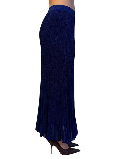 Missoni Deep Blue Metallic Maxi Skirt. Size: 42
